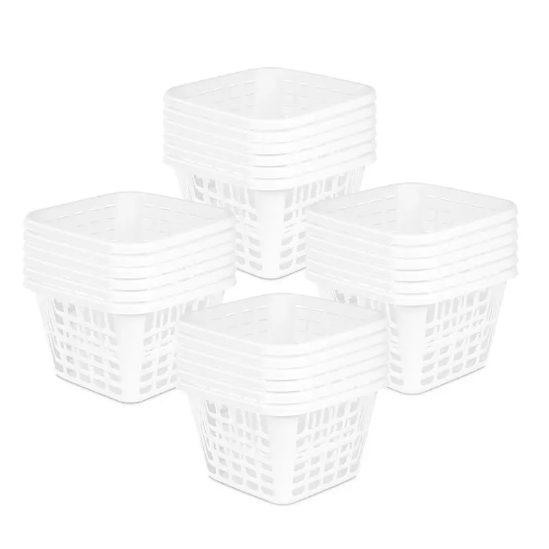 Sterilite 1.25-Bushel Square Laundry Basket – Durable Plastic Hamper With Handles (24-Pack) 1