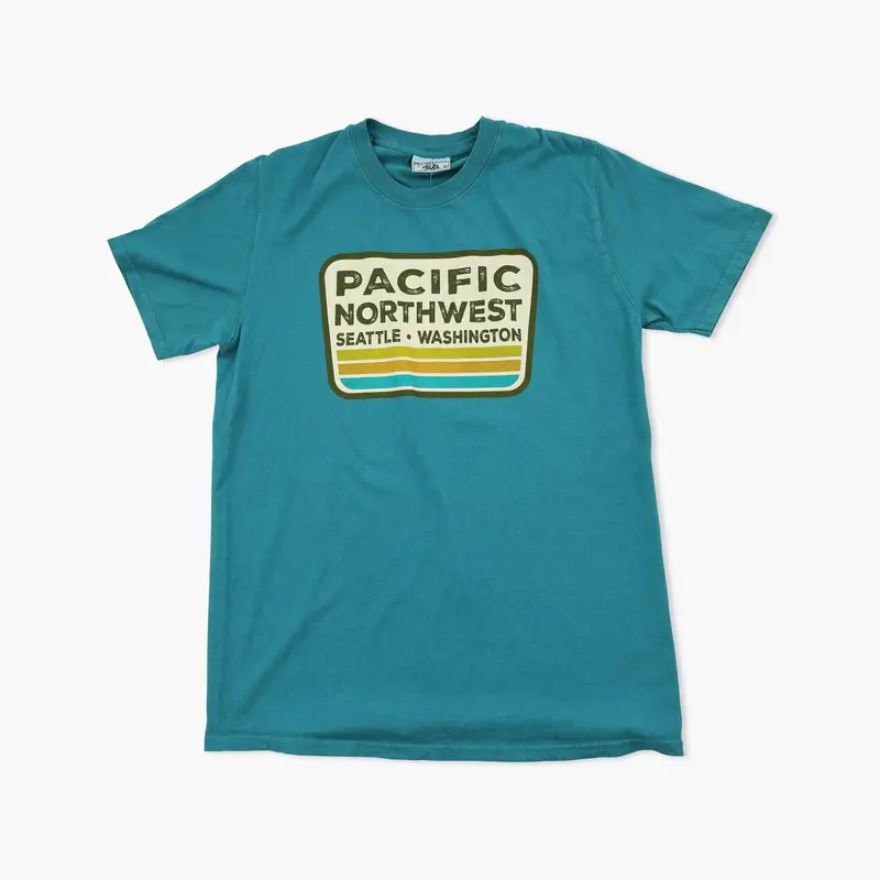 'Stuck Together' Teal Pacific Northwest Themed T-Shirt 1