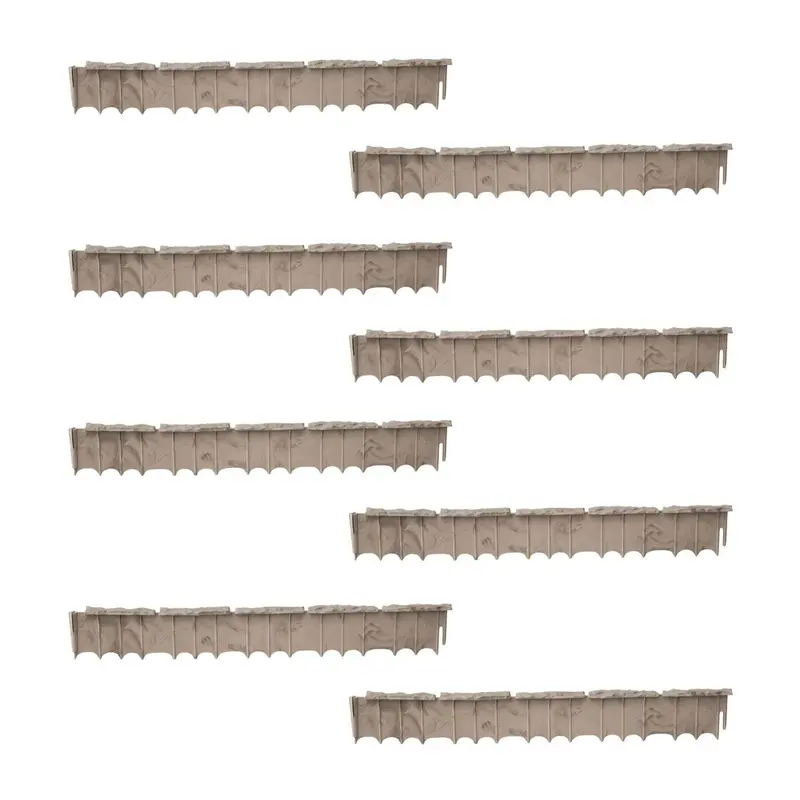 Suncast Quick Edge Flagstone-Textured 35-Inch Resin Lawn Edging – 8-Pack 1