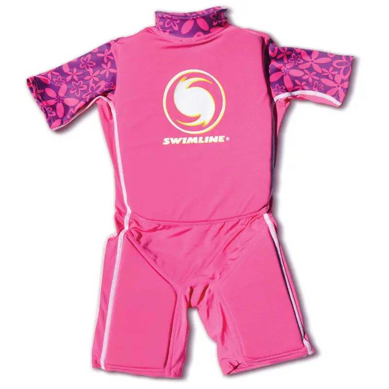 Swimline Lycra Swim Trainer Vest – Buoyant Wet Suit Style Life Jacket, Medium Pink 1