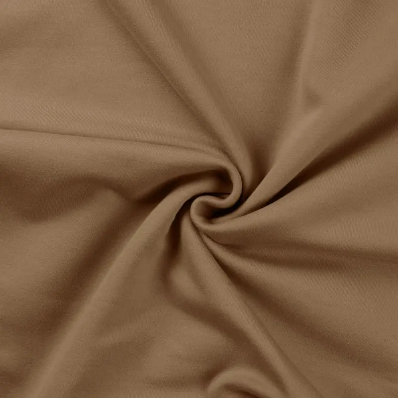 Taupe Brushed Stretch French Terry – European Import (540) 1
