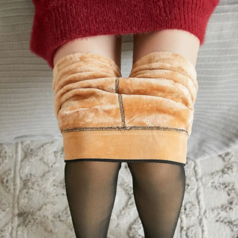 Thermal Fleece-Lined Pantyhose For Winter Warmth 1