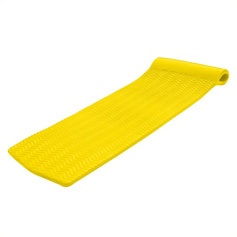 Trc Recreation Foam Pool Float Mat – 1.5" Thick Yellow Vinyl (Open-Box) 1