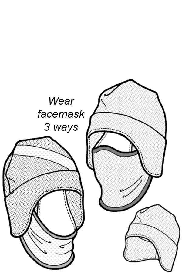 Tuck-Away Balaclava Sewing Pattern (Style #550) By The Green Pepper 1