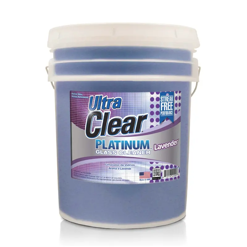 Ultra Clear Platinum Streak-Free Glass Cleaner – Lavender-Scented Concentrated Formula (5-Gallon Container) 1