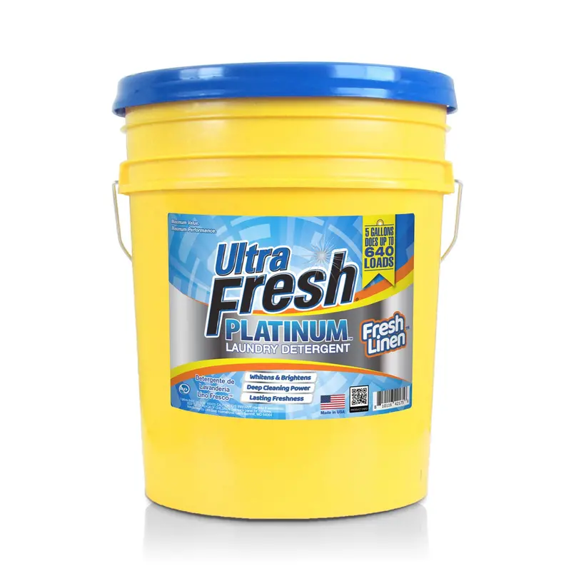 Ultra Fresh Platinum Laundry Detergent – 5-Gallon Concentrate (Up To 640 Loads), Fresh Linen Scent 1