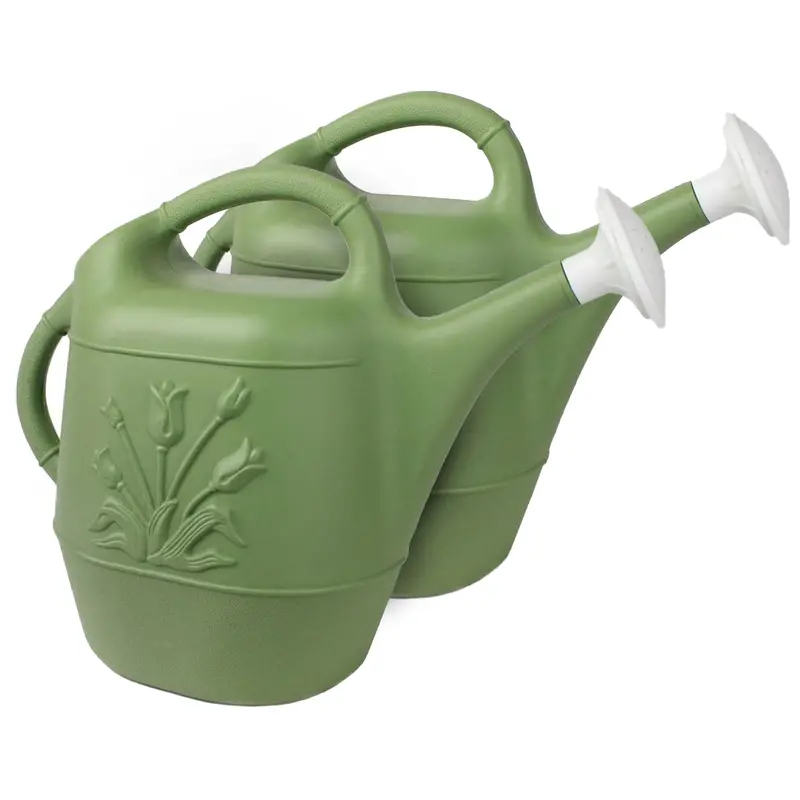 Union Products 2-Gallon Sage Green Watering Can – 2-Pack For Home Gardens 1
