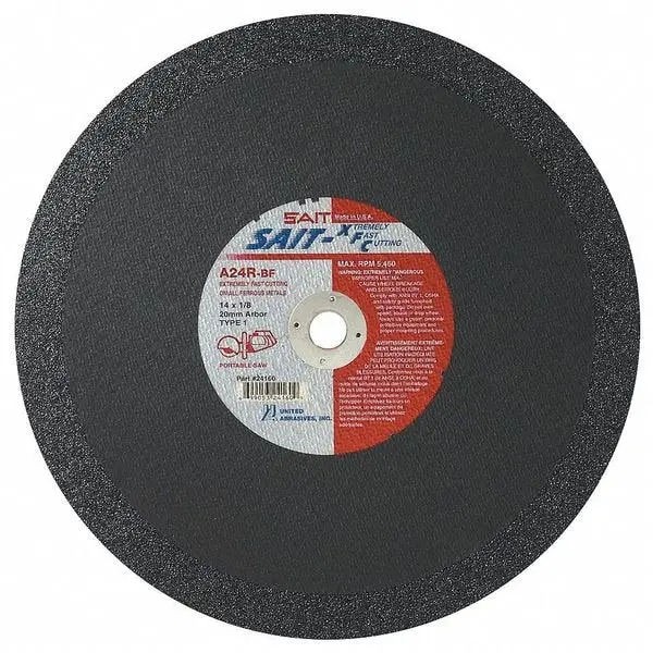 United Abrasives Sait Ua24160 14" X 1/8" X 20Mm Xfc Cut-Off Wheel (Type 1, 10-Pack) 1
