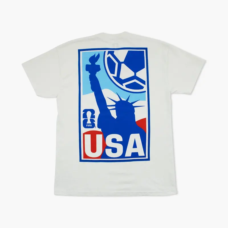 Us Soccer White Liberty Strike T-Shirt – Fifa World Cup Fan Gear 1