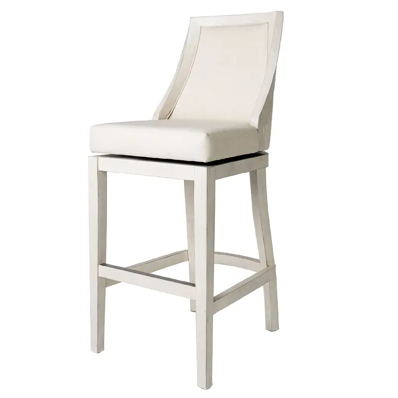 Vienna Kitchen Swivel Stool By Maven Lane – White Oak, Bar Height, 4-Pack (Open-Box) 1