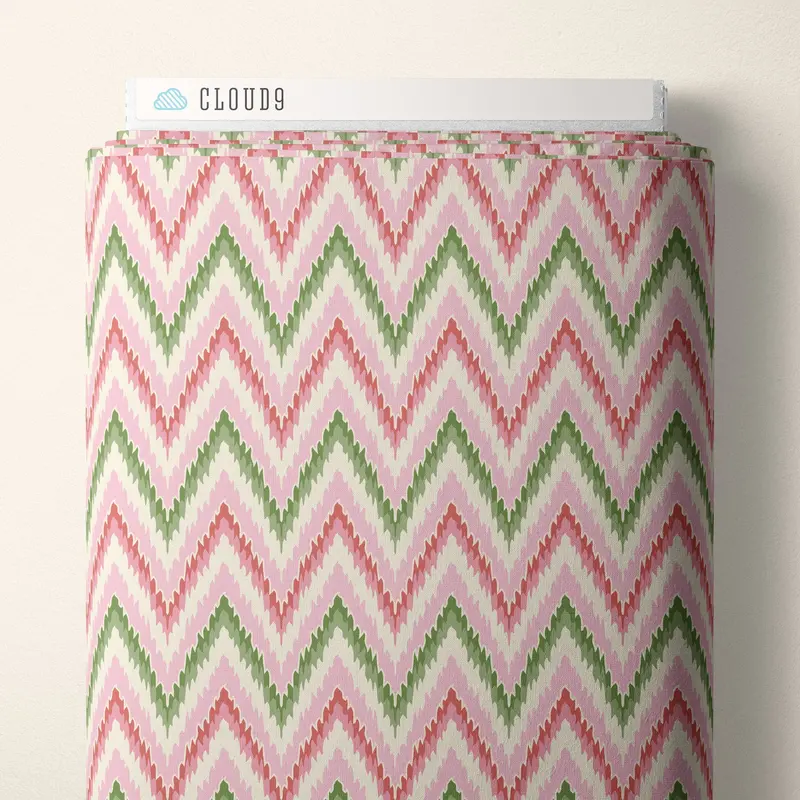 Vintage Flames Pink Poplin Fabric – Summer Garden Collection By House Of Haricot For Cloud 9 1