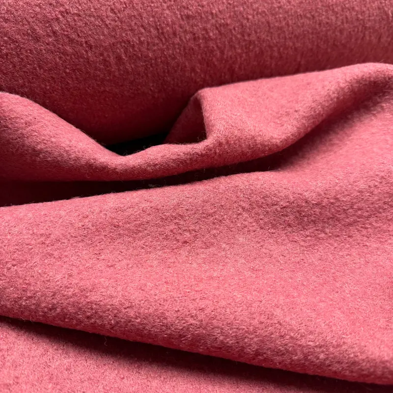 Vintage Rose Italian Boiled Wool Fabric – Premium Apparel Material 1