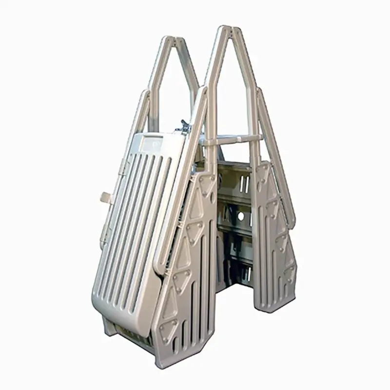 Vinyl Works Af Adjustable 24" Gated Above-Ground Pool Ladder In Taupe 1