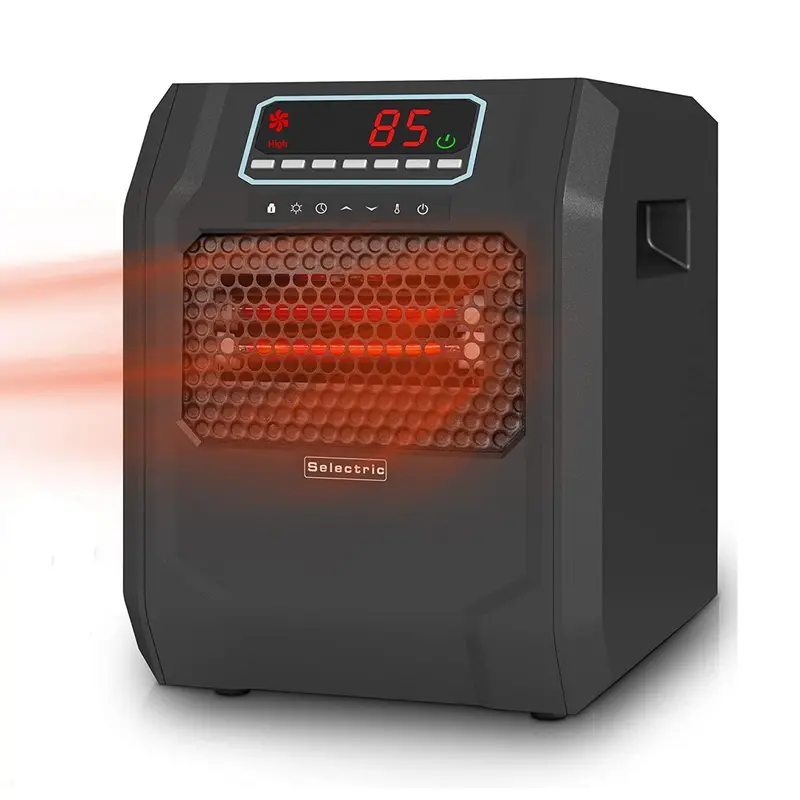 Voltorb Radiant Electric Space Heater – Adjustable 3-Setting Portable Heater, Black 1