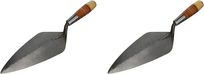 W. Rose 12-Inch Narrow London Brick Trowel With Leather Handle By Kraft Tool 1