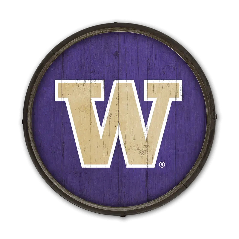 Washington Huskies Primary Logo Barrel-End Wall Display 1
