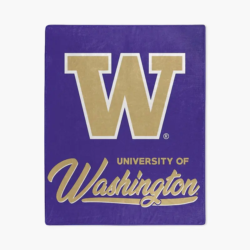 Washington Huskies Signature Raschel Throw Blanket – 50" X 60" 1