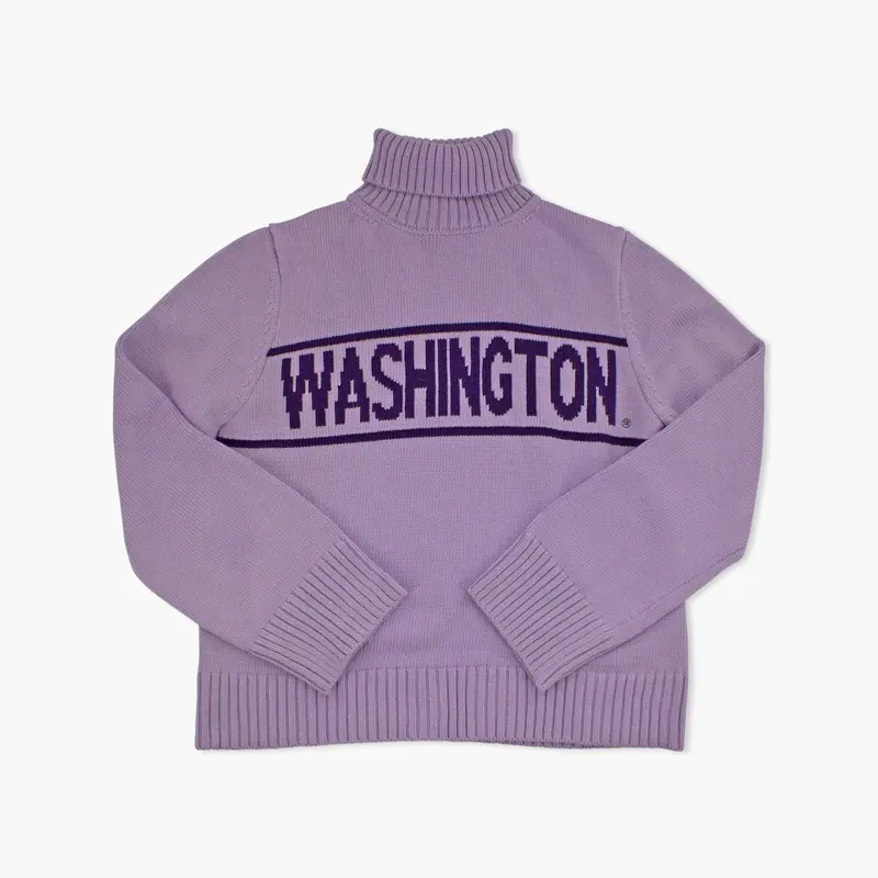 Washington Huskies Women’S Lavender Knit Sweater 1