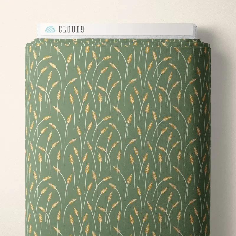 Wheatgrass Natural Poplin Fabric By Ann Gardner – Naturally Wild Collection From Cloud 9 Fabrics 1