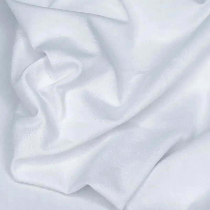 White Cotton/Tencel™ Modal Spandex Jersey – Soft, Drapey Knit – Eco-Blend Fabric 1