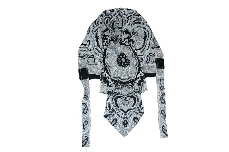 White Patterned Zandana Scarf 1