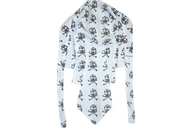 White Skull-And-Crossbones Zandana Scarf 1