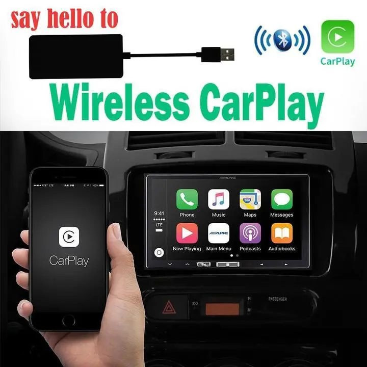 Wireless Carplay Adapter For Hands-Free Safe Driving – Compatible With All Vehicle Brands 1