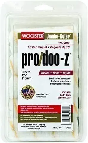 Wooster Rr502 Jumbo-Koter Pro/Doo-Z Roller Cover – 4.5-Inch Width, 3/8-Inch Nap (20-Pack) 1