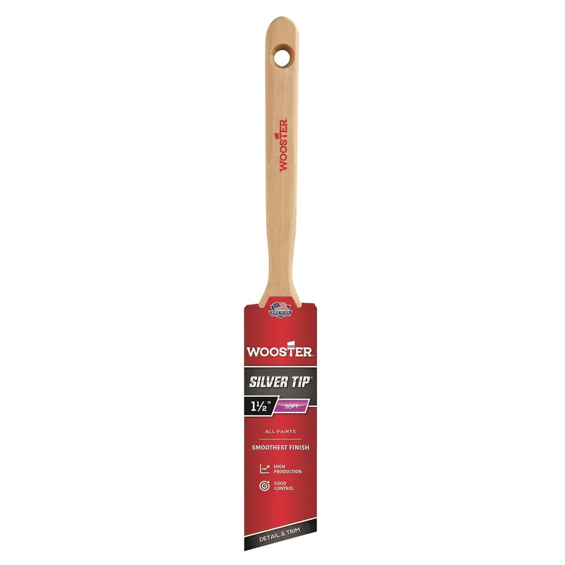 Wooster Silver Tip Angle Sash Brush Set – 1/2" Width, Two-Piece Professional Kit 1