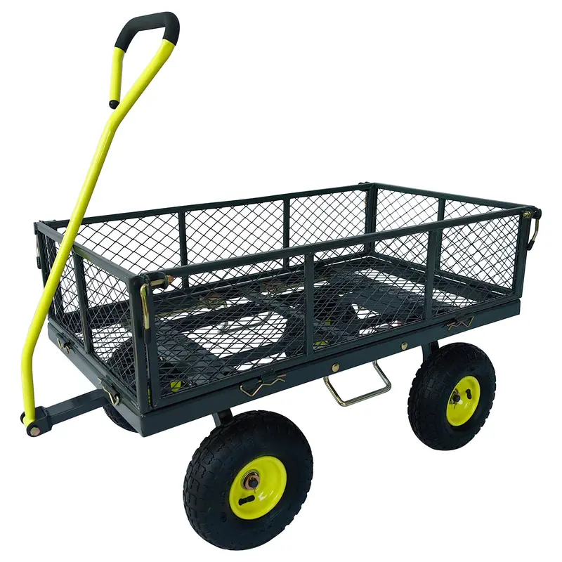 Yard Tuff 3-In-1 Garden Utility Wagon – Dual-Side Dump Design With Fold-Down Panels 1