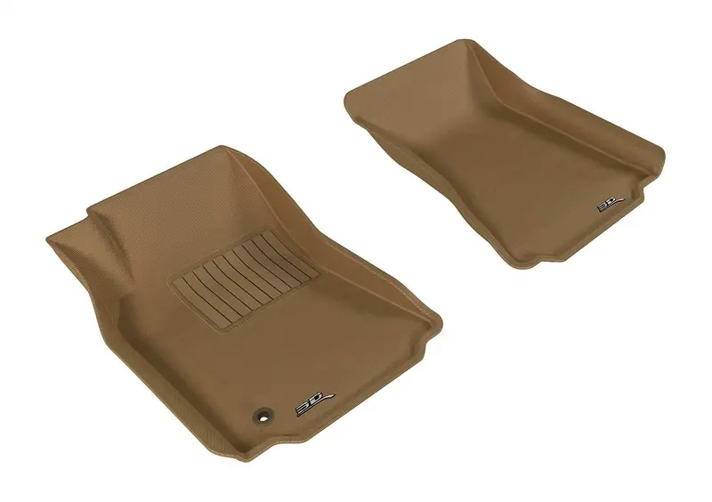 3D Maxpider Kagu Tan Floor Mat Set — All-Weather, Two-Piece Front Interior Protection (L1Cd00711502) 1