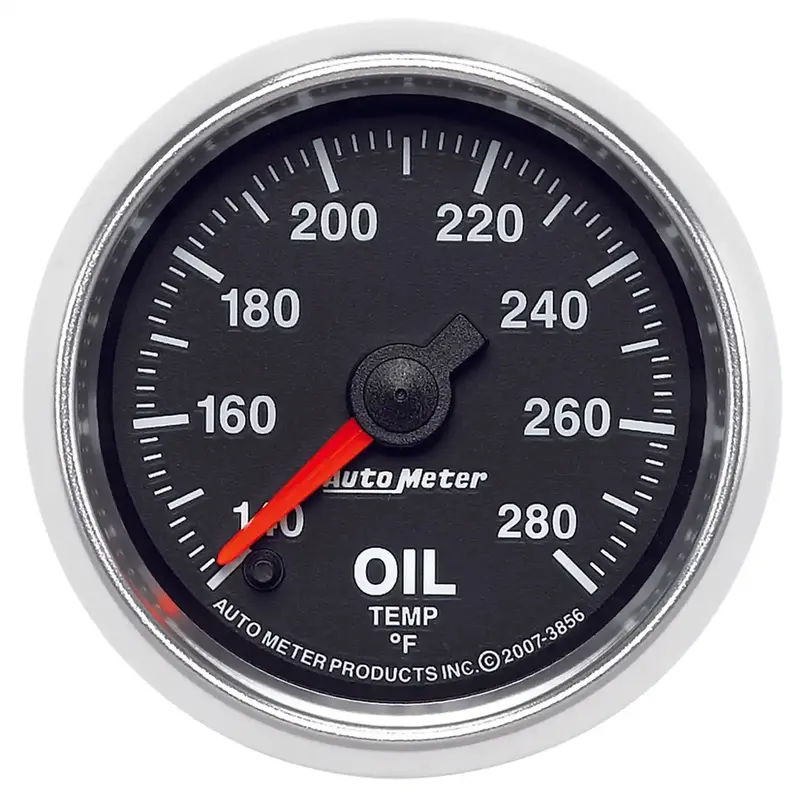Autometer Digital Oil Temperature Gauge – 2-1/16 Inch, 140–280°F Range, Stepper Motor Display 1