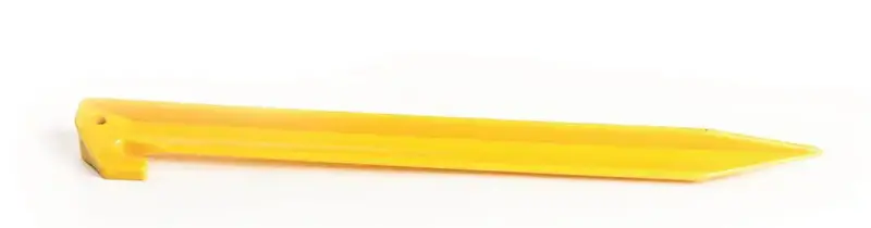 Camco Tent Stake – Yellow Plastic Hook-Style Peg, 9-Inch Length For Campsite Anchoring 1