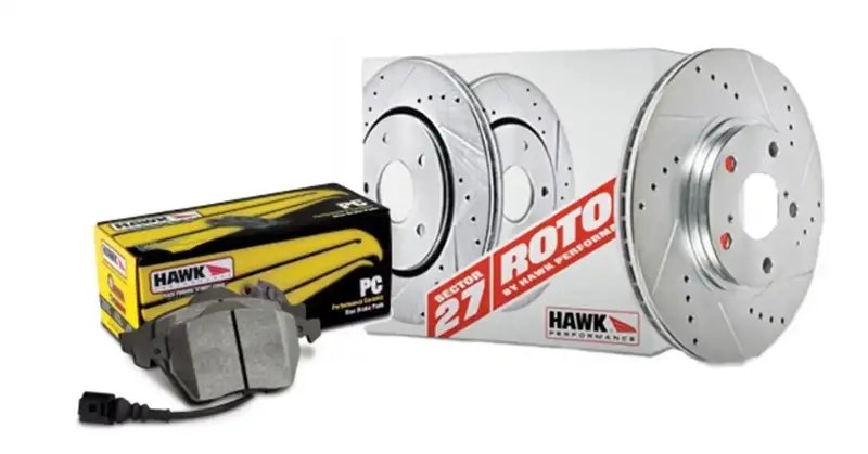Hawk Sector 27 Rear Brake Kit – High-Performance Package With Performance Ceramic Pads (Hk4349.520Z) 1