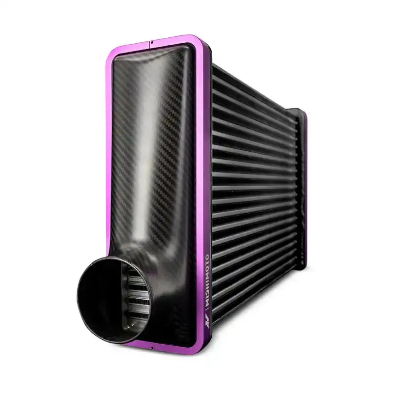 Mishimoto Universal Matte Carbon Fiber Intercooler – 525Mm Silver Core, C-Flow Design, Bk V-Band Ends 1